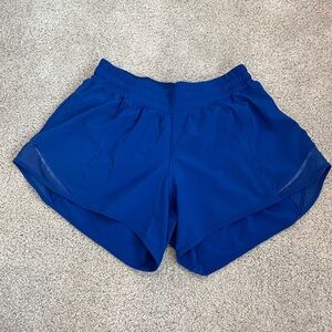 Lululemon Hotty Hot Low-Rise Lined Short 4” Cerulean Blue Size 6